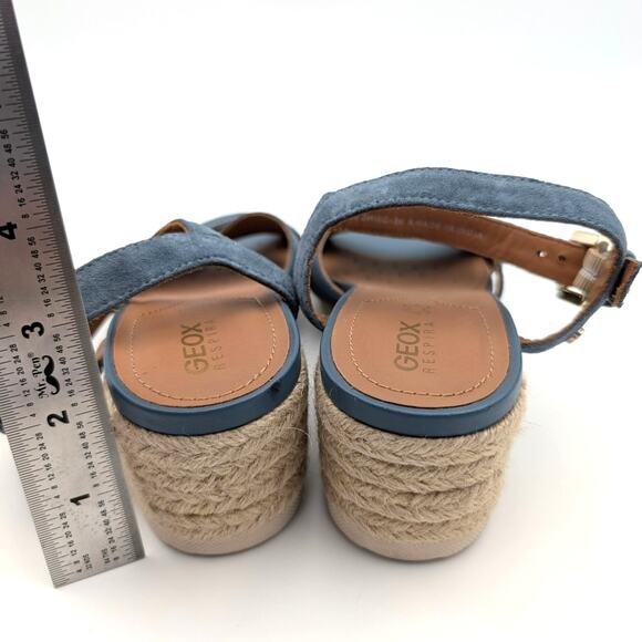 Geox D Ischia Corda C Women's Wedge Sandals Open Toe Avio Size US6.5 EU36.5 - Picture 4 of 11